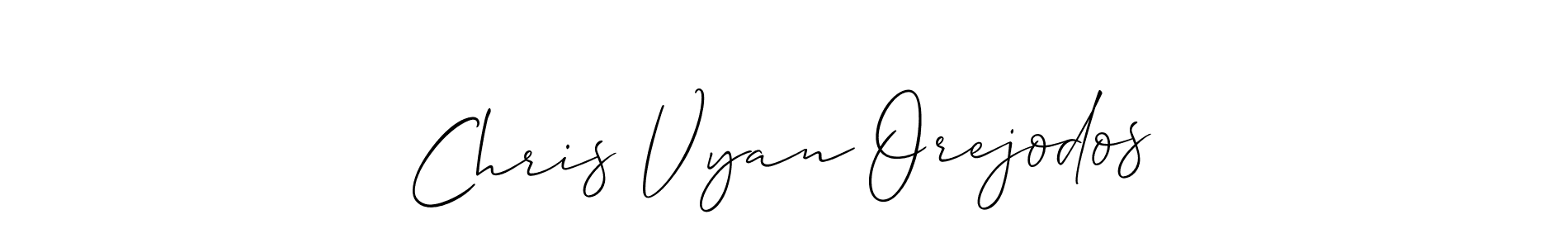 How to make Chris Vyan Orejodos name signature. Use Allison_Script style for creating short signs online. This is the latest handwritten sign. Chris Vyan Orejodos signature style 2 images and pictures png