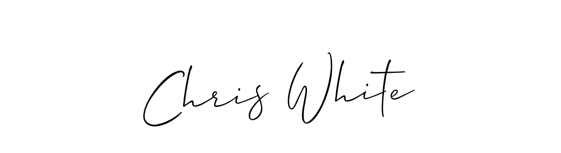 How to make Chris White signature? Allison_Script is a professional autograph style. Create handwritten signature for Chris White name. Chris White signature style 2 images and pictures png