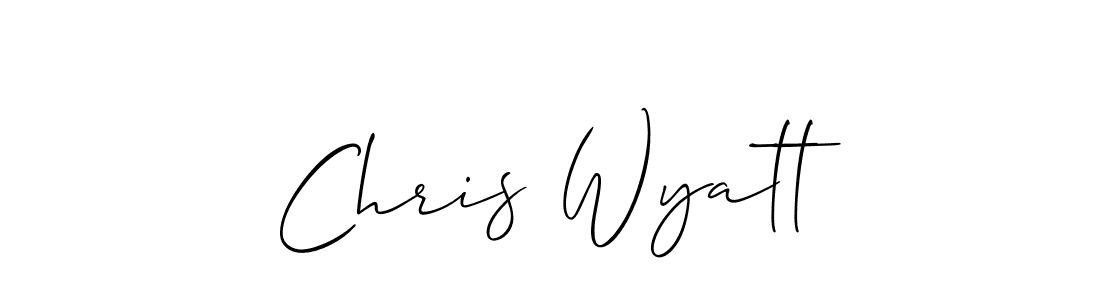 How to make Chris Wyatt signature? Allison_Script is a professional autograph style. Create handwritten signature for Chris Wyatt name. Chris Wyatt signature style 2 images and pictures png