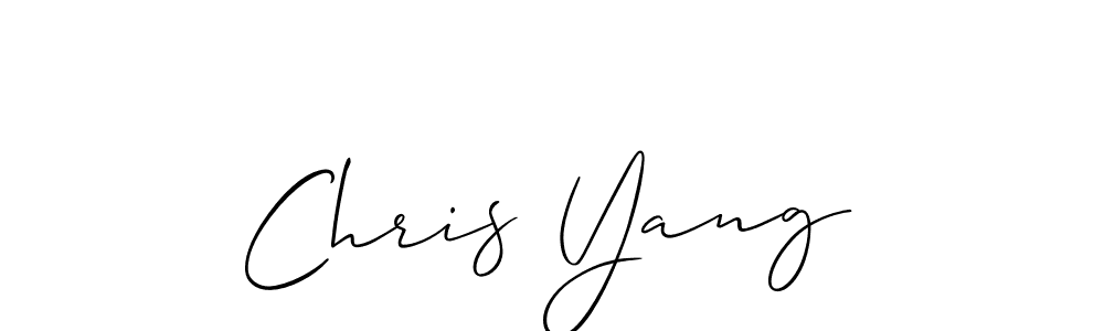 Design your own signature with our free online signature maker. With this signature software, you can create a handwritten (Allison_Script) signature for name Chris Yang. Chris Yang signature style 2 images and pictures png