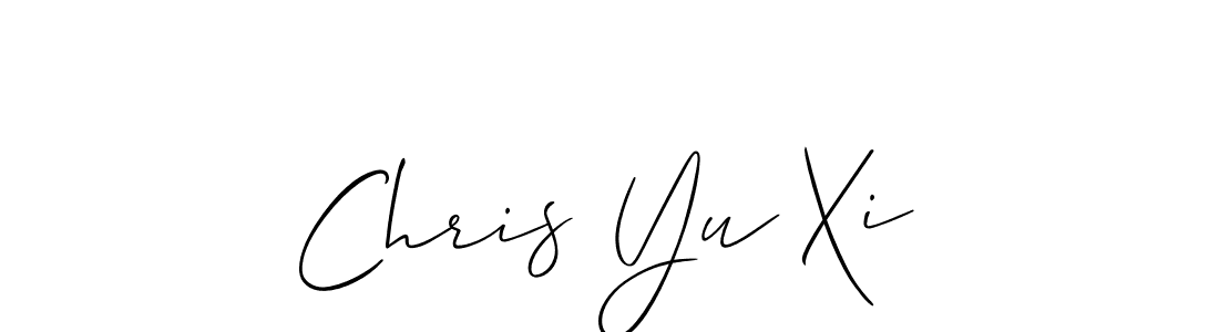 Also You can easily find your signature by using the search form. We will create Chris Yu Xi name handwritten signature images for you free of cost using Allison_Script sign style. Chris Yu Xi signature style 2 images and pictures png