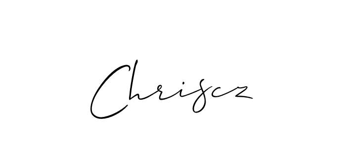 Use a signature maker to create a handwritten signature online. With this signature software, you can design (Allison_Script) your own signature for name Chriscz. Chriscz signature style 2 images and pictures png