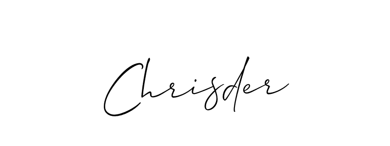 if you are searching for the best signature style for your name Chrisder. so please give up your signature search. here we have designed multiple signature styles  using Allison_Script. Chrisder signature style 2 images and pictures png