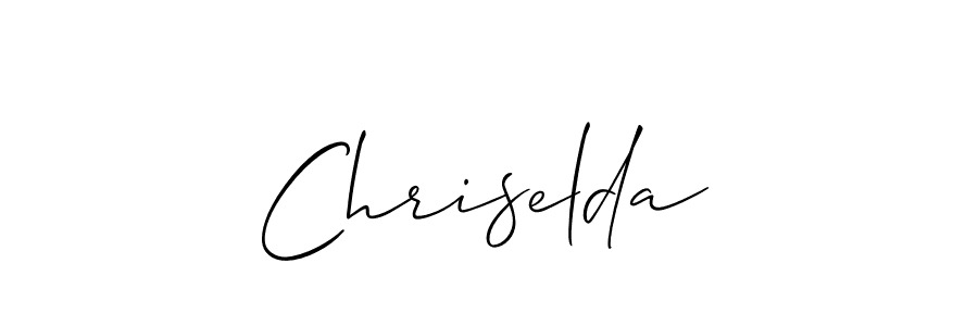 Design your own signature with our free online signature maker. With this signature software, you can create a handwritten (Allison_Script) signature for name Chriselda. Chriselda signature style 2 images and pictures png