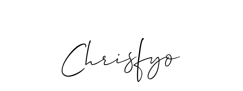 Make a beautiful signature design for name Chrisfyo. Use this online signature maker to create a handwritten signature for free. Chrisfyo signature style 2 images and pictures png
