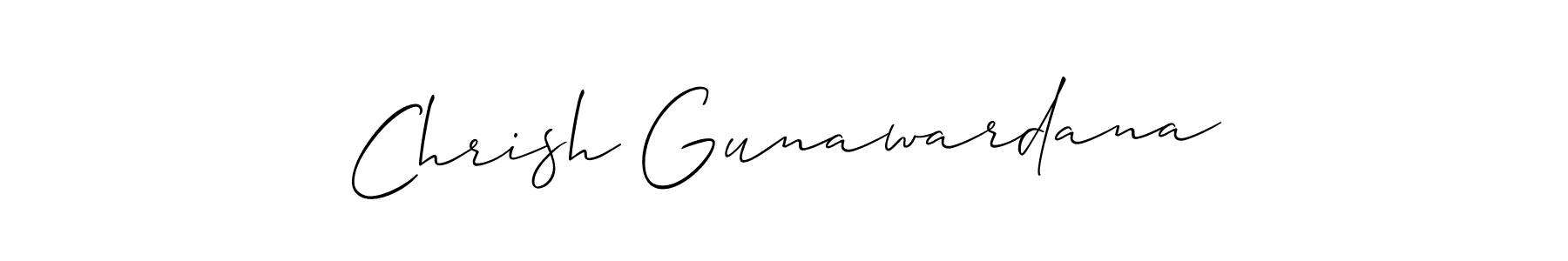 Similarly Allison_Script is the best handwritten signature design. Signature creator online .You can use it as an online autograph creator for name Chrish Gunawardana. Chrish Gunawardana signature style 2 images and pictures png