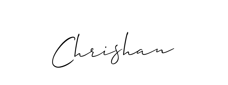 Chrishan stylish signature style. Best Handwritten Sign (Allison_Script) for my name. Handwritten Signature Collection Ideas for my name Chrishan. Chrishan signature style 2 images and pictures png