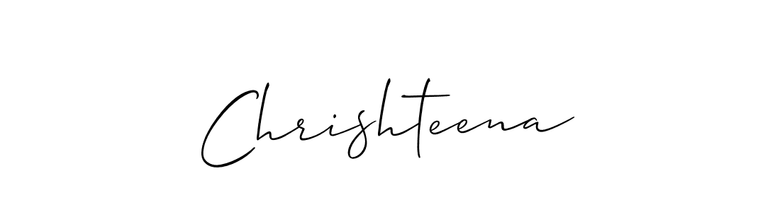 How to make Chrishteena signature? Allison_Script is a professional autograph style. Create handwritten signature for Chrishteena name. Chrishteena signature style 2 images and pictures png