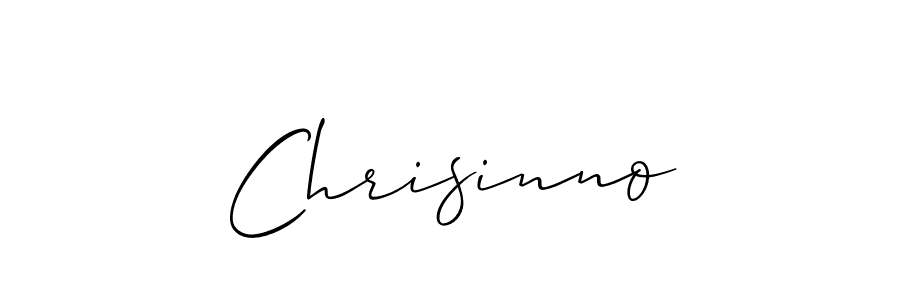 Make a beautiful signature design for name Chrisinno. With this signature (Allison_Script) style, you can create a handwritten signature for free. Chrisinno signature style 2 images and pictures png