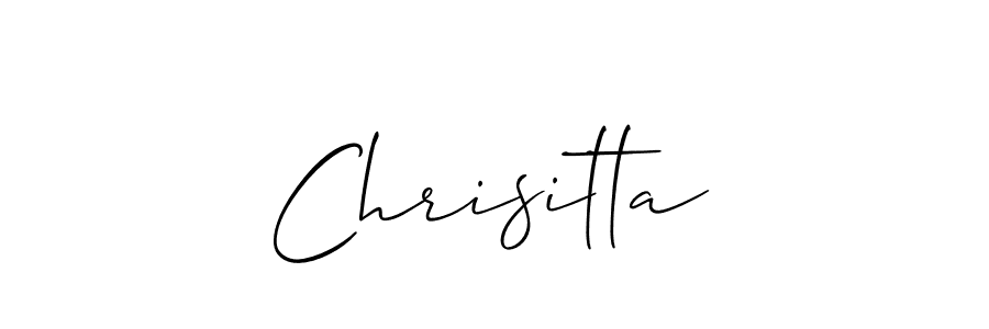 Design your own signature with our free online signature maker. With this signature software, you can create a handwritten (Allison_Script) signature for name Chrisitta. Chrisitta signature style 2 images and pictures png