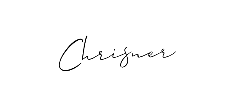 Create a beautiful signature design for name Chrisner. With this signature (Allison_Script) fonts, you can make a handwritten signature for free. Chrisner signature style 2 images and pictures png