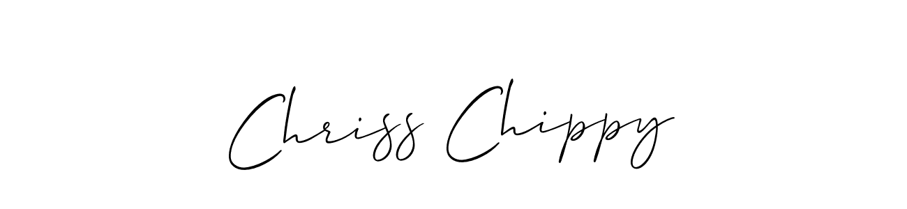 The best way (Allison_Script) to make a short signature is to pick only two or three words in your name. The name Chriss Chippy include a total of six letters. For converting this name. Chriss Chippy signature style 2 images and pictures png