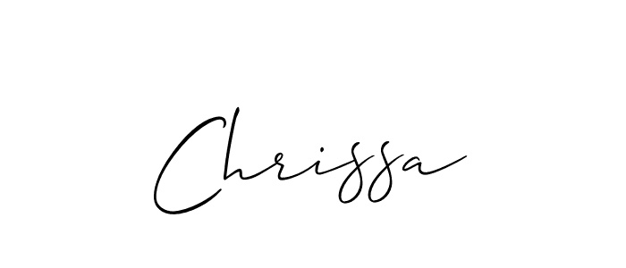 How to Draw Chrissa signature style? Allison_Script is a latest design signature styles for name Chrissa. Chrissa signature style 2 images and pictures png