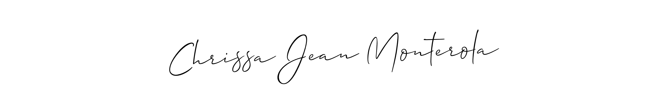 How to Draw Chrissa Jean Monterola signature style? Allison_Script is a latest design signature styles for name Chrissa Jean Monterola. Chrissa Jean Monterola signature style 2 images and pictures png