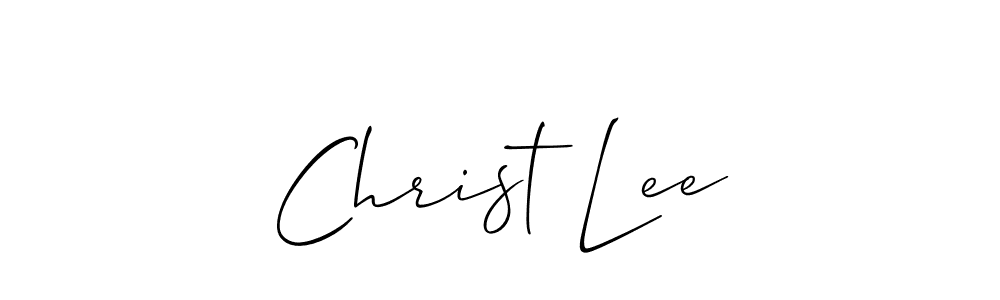 Check out images of Autograph of Christ Lee name. Actor Christ Lee Signature Style. Allison_Script is a professional sign style online. Christ Lee signature style 2 images and pictures png