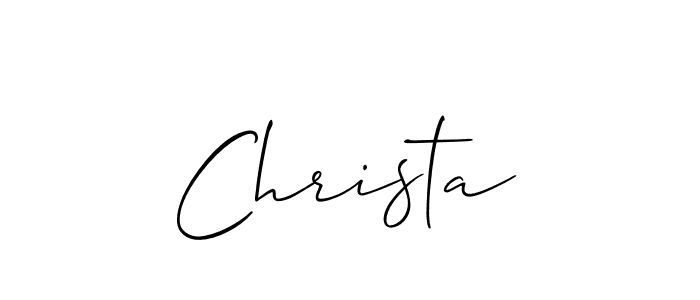 How to make Christa signature? Allison_Script is a professional autograph style. Create handwritten signature for Christa name. Christa signature style 2 images and pictures png