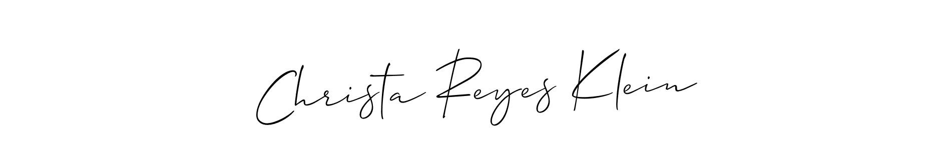 This is the best signature style for the Christa Reyes Klein name. Also you like these signature font (Allison_Script). Mix name signature. Christa Reyes Klein signature style 2 images and pictures png