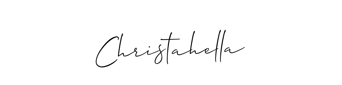 Design your own signature with our free online signature maker. With this signature software, you can create a handwritten (Allison_Script) signature for name Christahella. Christahella signature style 2 images and pictures png