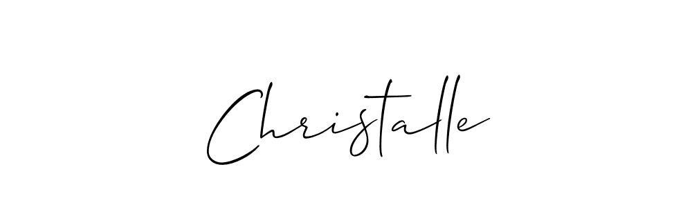 The best way (Allison_Script) to make a short signature is to pick only two or three words in your name. The name Christalle include a total of six letters. For converting this name. Christalle signature style 2 images and pictures png
