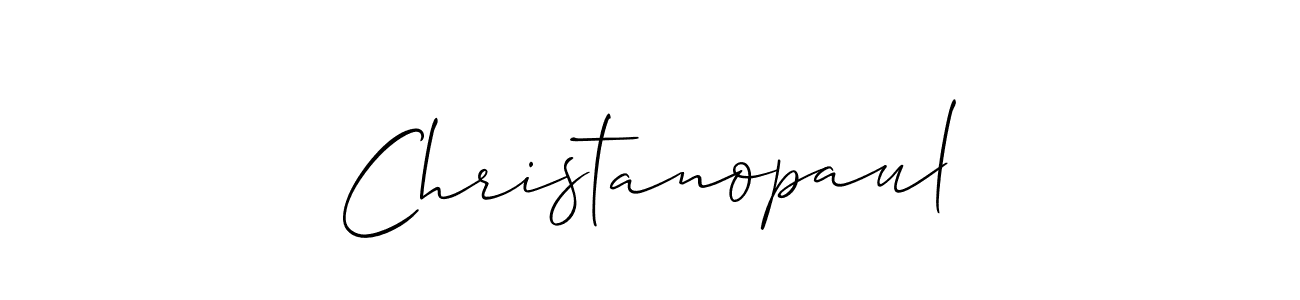 How to make Christanopaul signature? Allison_Script is a professional autograph style. Create handwritten signature for Christanopaul name. Christanopaul signature style 2 images and pictures png