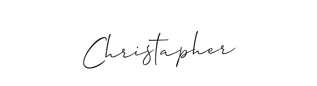 Make a beautiful signature design for name Christapher. With this signature (Allison_Script) style, you can create a handwritten signature for free. Christapher signature style 2 images and pictures png