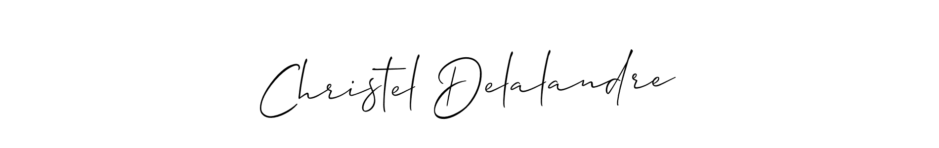 if you are searching for the best signature style for your name Christel Delalandre. so please give up your signature search. here we have designed multiple signature styles  using Allison_Script. Christel Delalandre signature style 2 images and pictures png