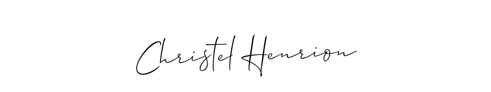 if you are searching for the best signature style for your name Christel Henrion. so please give up your signature search. here we have designed multiple signature styles  using Allison_Script. Christel Henrion signature style 2 images and pictures png