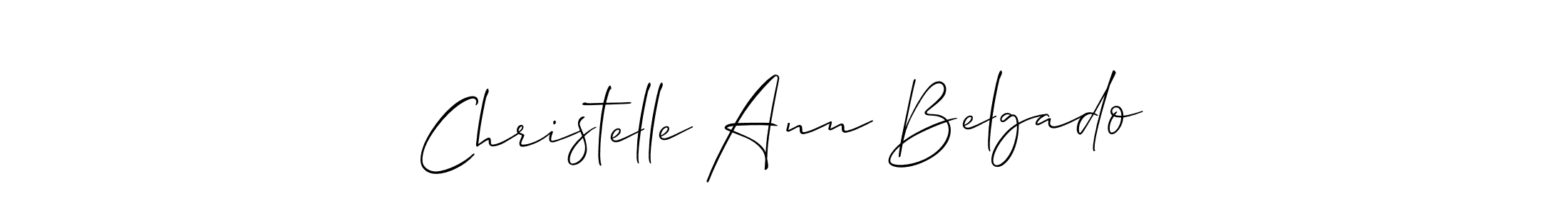 Design your own signature with our free online signature maker. With this signature software, you can create a handwritten (Allison_Script) signature for name Christelle Ann Belgado. Christelle Ann Belgado signature style 2 images and pictures png