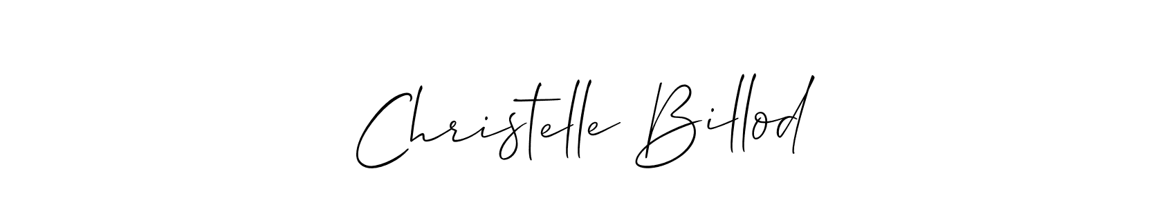 Design your own signature with our free online signature maker. With this signature software, you can create a handwritten (Allison_Script) signature for name Christelle Billod. Christelle Billod signature style 2 images and pictures png