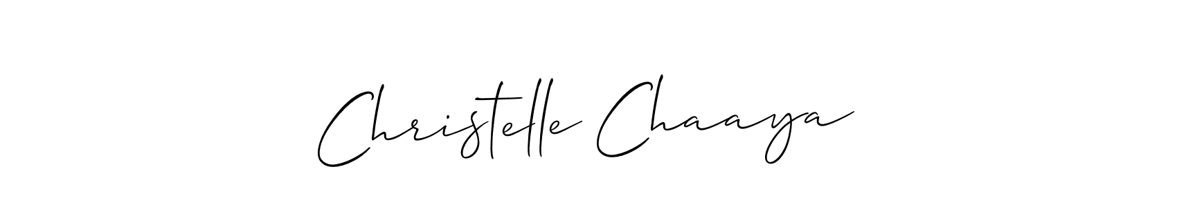 How to make Christelle Chaaya name signature. Use Allison_Script style for creating short signs online. This is the latest handwritten sign. Christelle Chaaya signature style 2 images and pictures png