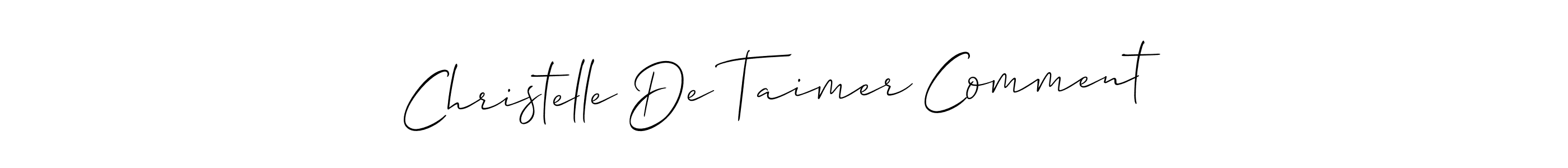 Similarly Allison_Script is the best handwritten signature design. Signature creator online .You can use it as an online autograph creator for name Christelle De Taimer Comment. Christelle De Taimer Comment signature style 2 images and pictures png