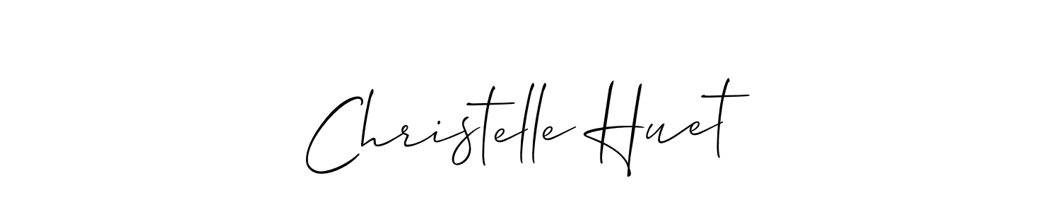 You should practise on your own different ways (Allison_Script) to write your name (Christelle Huet) in signature. don't let someone else do it for you. Christelle Huet signature style 2 images and pictures png