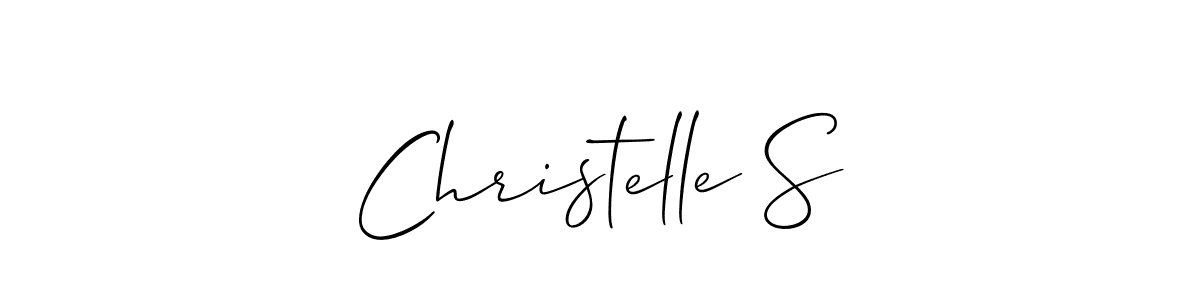 Christelle S stylish signature style. Best Handwritten Sign (Allison_Script) for my name. Handwritten Signature Collection Ideas for my name Christelle S. Christelle S signature style 2 images and pictures png
