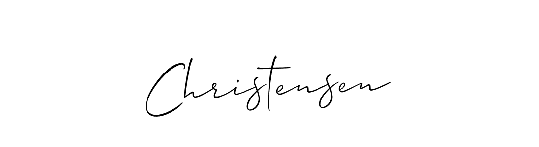 You should practise on your own different ways (Allison_Script) to write your name (Christensen) in signature. don't let someone else do it for you. Christensen signature style 2 images and pictures png