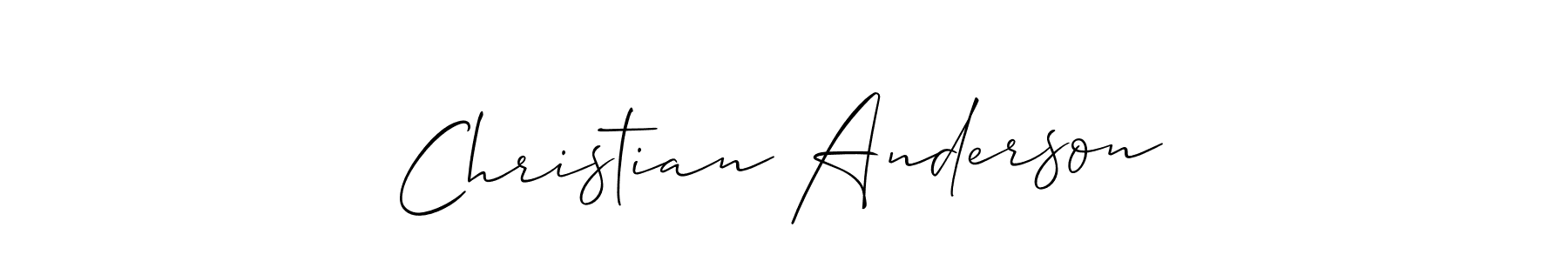 Use a signature maker to create a handwritten signature online. With this signature software, you can design (Allison_Script) your own signature for name Christian Anderson. Christian Anderson signature style 2 images and pictures png