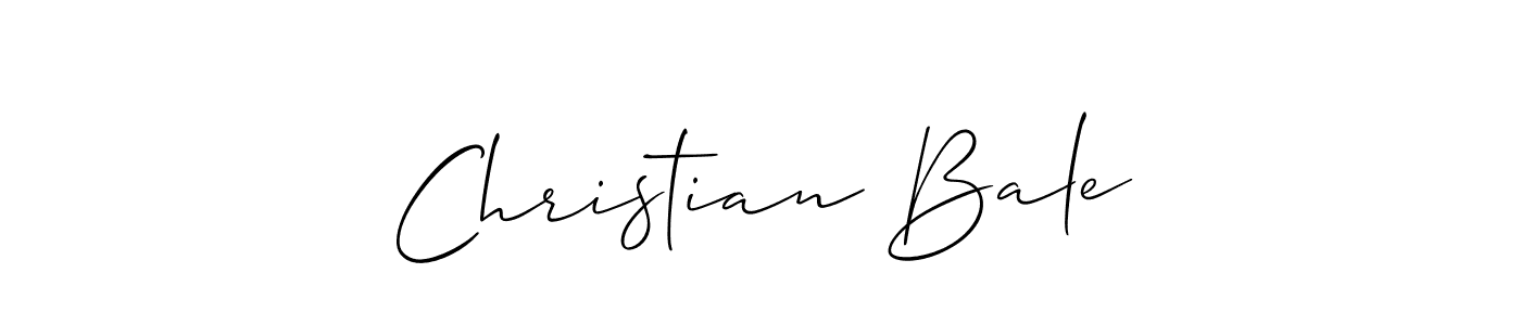 Allison_Script is a professional signature style that is perfect for those who want to add a touch of class to their signature. It is also a great choice for those who want to make their signature more unique. Get Christian Bale name to fancy signature for free. Christian Bale signature style 2 images and pictures png
