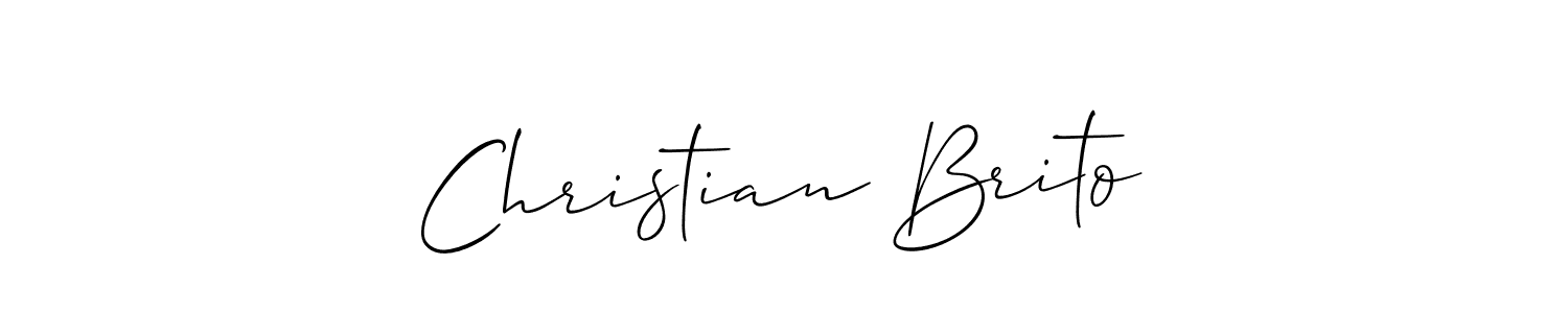 How to make Christian Brito signature? Allison_Script is a professional autograph style. Create handwritten signature for Christian Brito name. Christian Brito signature style 2 images and pictures png