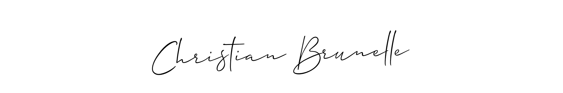 How to make Christian Brunelle name signature. Use Allison_Script style for creating short signs online. This is the latest handwritten sign. Christian Brunelle signature style 2 images and pictures png