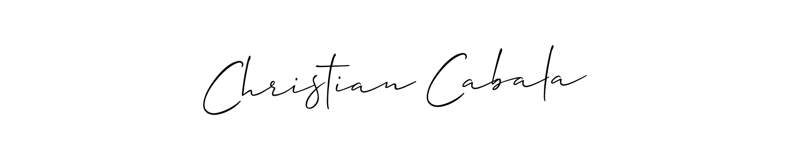 How to make Christian Cabala signature? Allison_Script is a professional autograph style. Create handwritten signature for Christian Cabala name. Christian Cabala signature style 2 images and pictures png