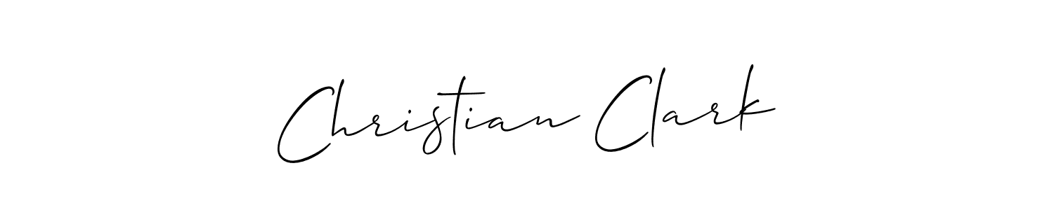 How to make Christian Clark signature? Allison_Script is a professional autograph style. Create handwritten signature for Christian Clark name. Christian Clark signature style 2 images and pictures png