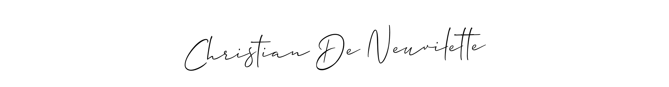 Allison_Script is a professional signature style that is perfect for those who want to add a touch of class to their signature. It is also a great choice for those who want to make their signature more unique. Get Christian De Neuvilette name to fancy signature for free. Christian De Neuvilette signature style 2 images and pictures png