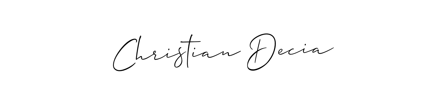 Make a short Christian Decia signature style. Manage your documents anywhere anytime using Allison_Script. Create and add eSignatures, submit forms, share and send files easily. Christian Decia signature style 2 images and pictures png
