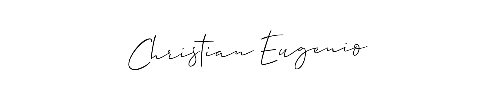 It looks lik you need a new signature style for name Christian Eugenio. Design unique handwritten (Allison_Script) signature with our free signature maker in just a few clicks. Christian Eugenio signature style 2 images and pictures png