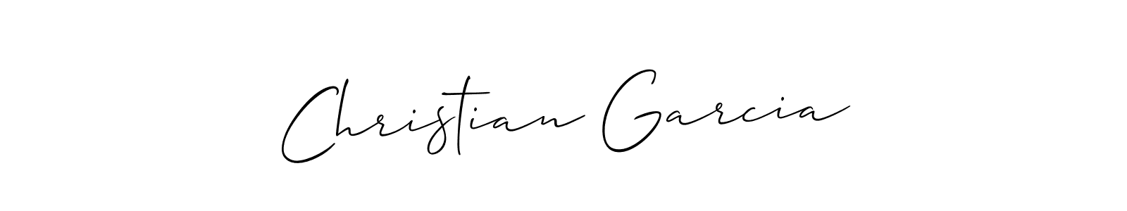 Design your own signature with our free online signature maker. With this signature software, you can create a handwritten (Allison_Script) signature for name Christian Garcia. Christian Garcia signature style 2 images and pictures png
