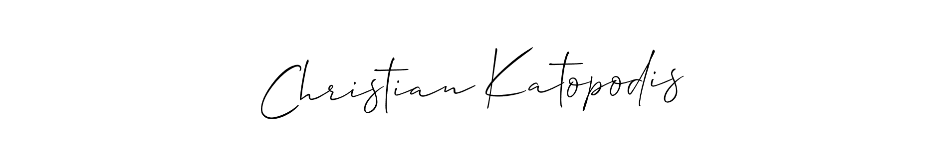 Design your own signature with our free online signature maker. With this signature software, you can create a handwritten (Allison_Script) signature for name Christian Katopodis. Christian Katopodis signature style 2 images and pictures png