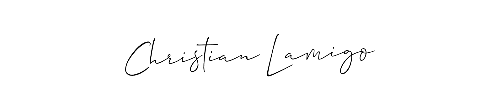 See photos of Christian Lamigo official signature by Spectra . Check more albums & portfolios. Read reviews & check more about Allison_Script font. Christian Lamigo signature style 2 images and pictures png