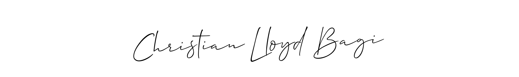 How to make Christian Lloyd Bagi signature? Allison_Script is a professional autograph style. Create handwritten signature for Christian Lloyd Bagi name. Christian Lloyd Bagi signature style 2 images and pictures png