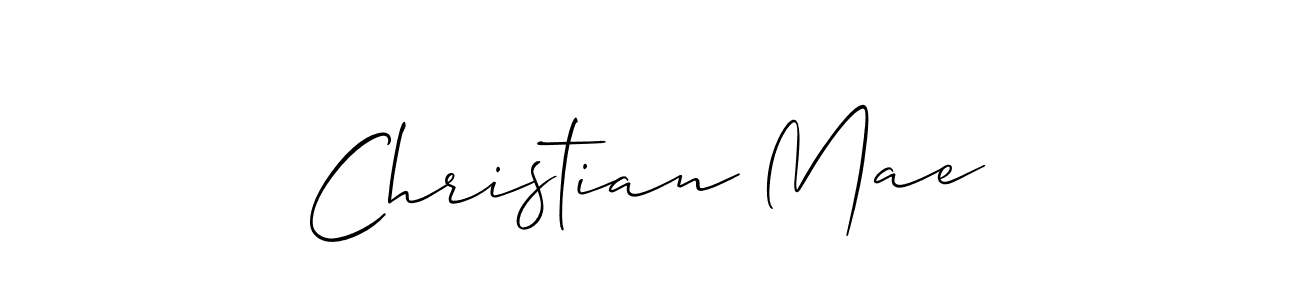 Use a signature maker to create a handwritten signature online. With this signature software, you can design (Allison_Script) your own signature for name Christian Mae. Christian Mae signature style 2 images and pictures png