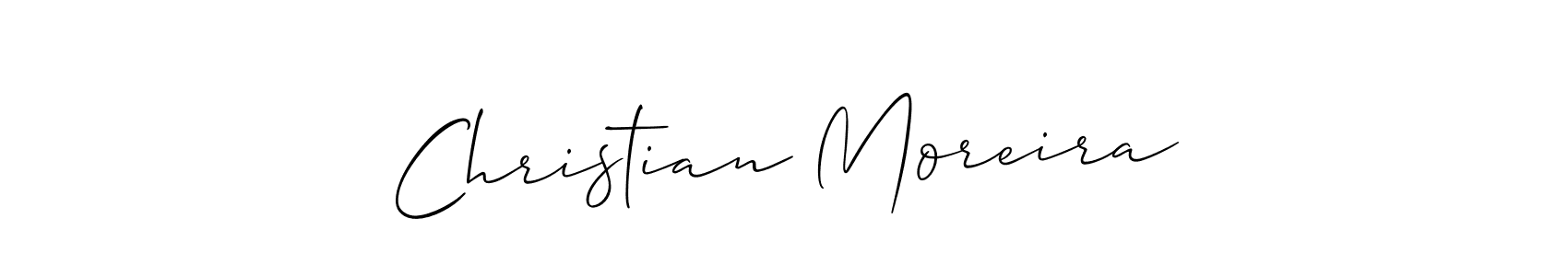 Use a signature maker to create a handwritten signature online. With this signature software, you can design (Allison_Script) your own signature for name Christian Moreira. Christian Moreira signature style 2 images and pictures png