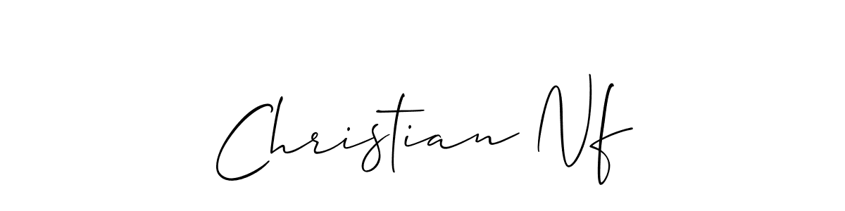Design your own signature with our free online signature maker. With this signature software, you can create a handwritten (Allison_Script) signature for name Christian Nf. Christian Nf signature style 2 images and pictures png
